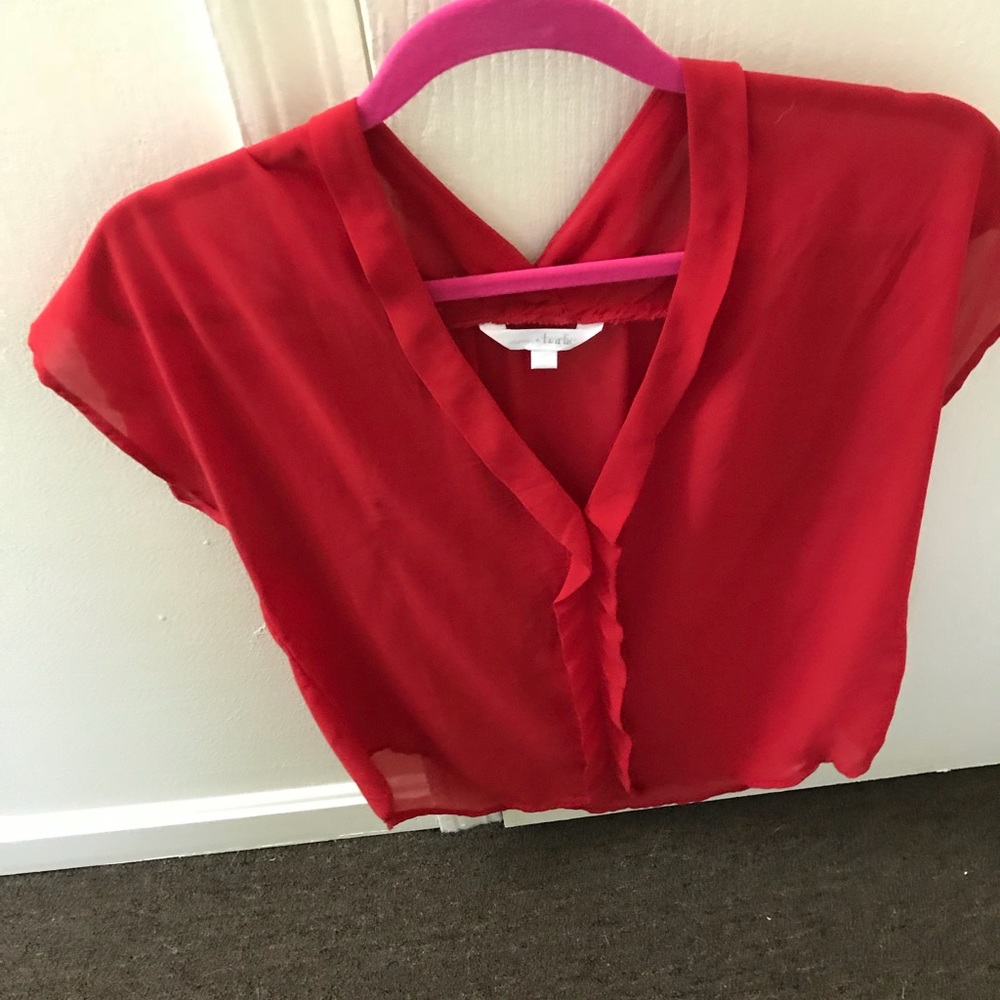 Red blouse